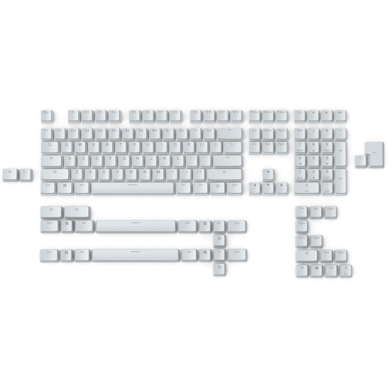 Keycaps para teclados mecánicos Glorious set Aura V2 PBT Blanco ANSI (Inglés)