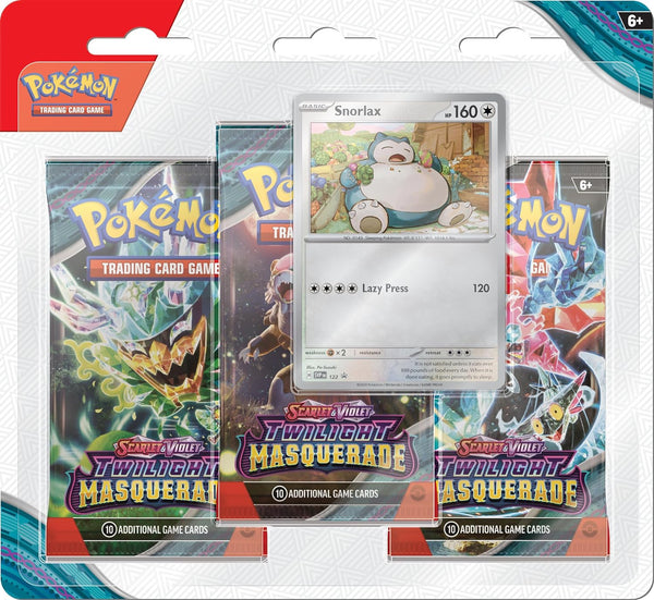 3-PACK BLISTER Twilight Masquerade "Snorlax" (ENG) - Scarlet & Violet