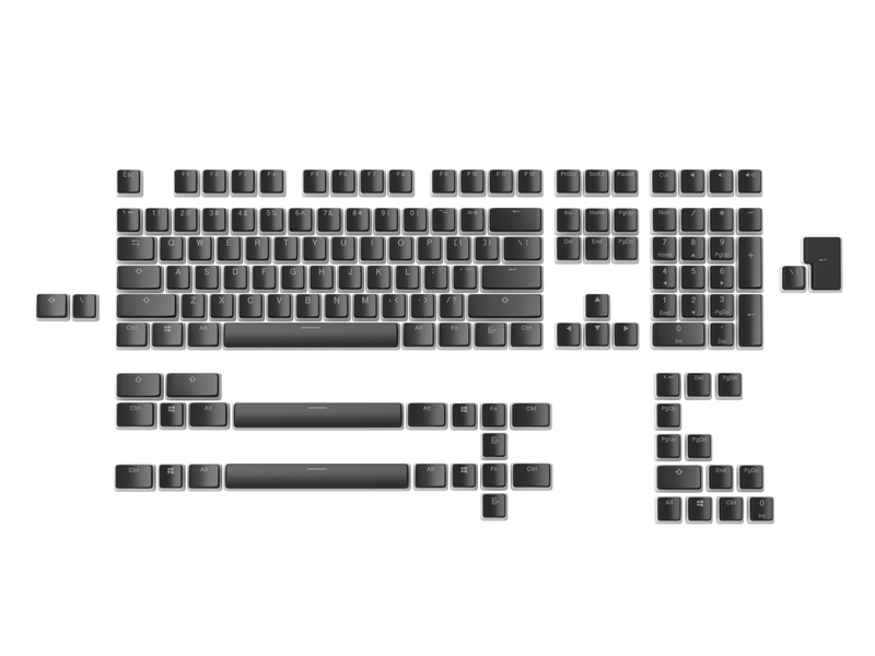 Keycaps para teclados mecánicos Glorious Aura Keycaps v2 Negro