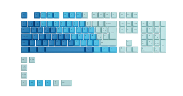 Keycaps para teclados mecánicos Glorious PBT Caribbean Ocean ISO - ES