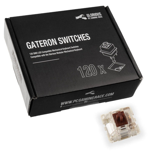 Switches para teclados mecánicos Glorious Gateron Marrón (120)